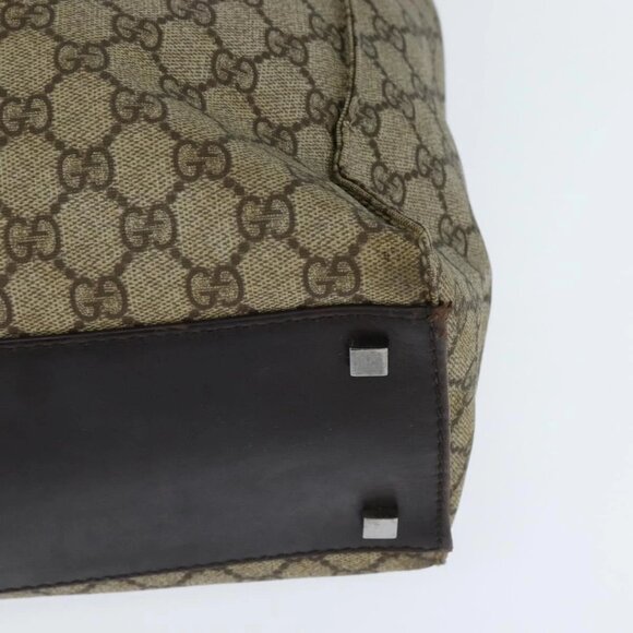 GUCCI GG Supreme Tote Bag PVC Beige Silver 91250 Auth 147043 - Picture 4 of 16